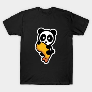 Panda Shrimp Tempura Bambu Brand Foodie Roll Maki Soy Sauce Wasabi Japanese T-Shirt